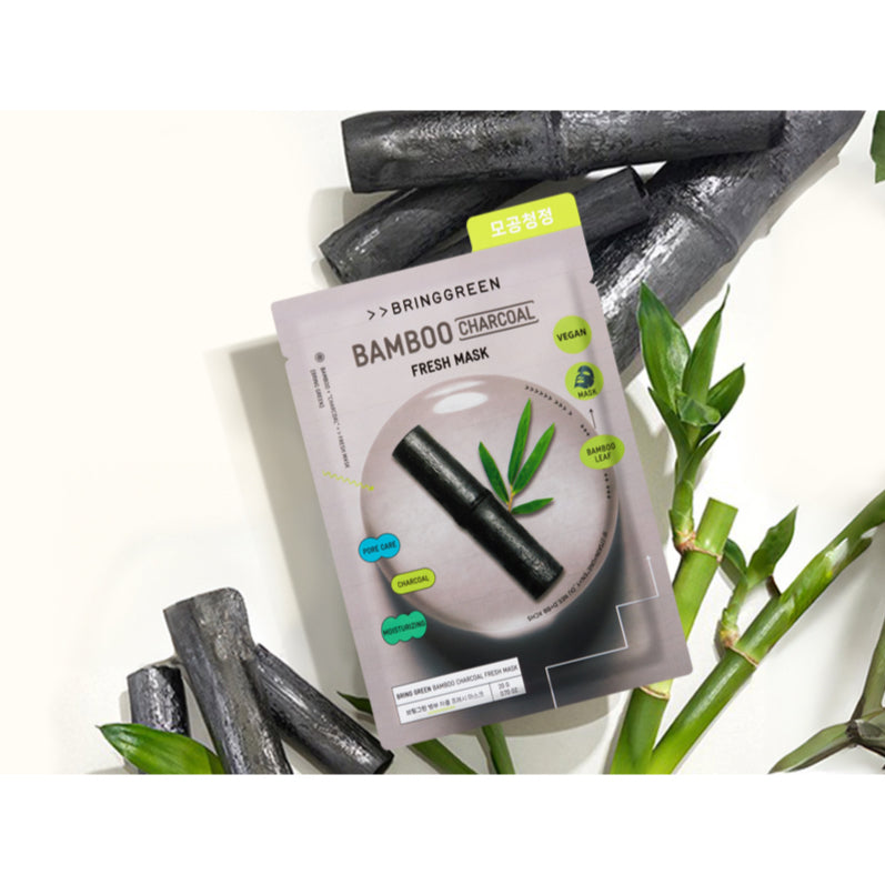 BRING GREEN Bamboo Charcoal Fresh Mask & COLORGRAM Fruity Glass Tint Bundle