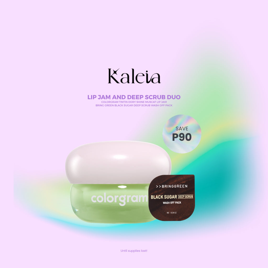 BRINGGREEN Black Sugar Deep Scrub Wash Off Pack & COLORGRAM Tintin Dory Lip Jam Bundle