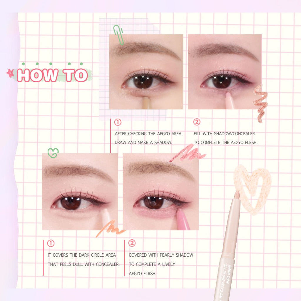 COLORGRAM All-in-One Aegyo-sal Maker | 2-in-1 Pen Highlighter & Shadow