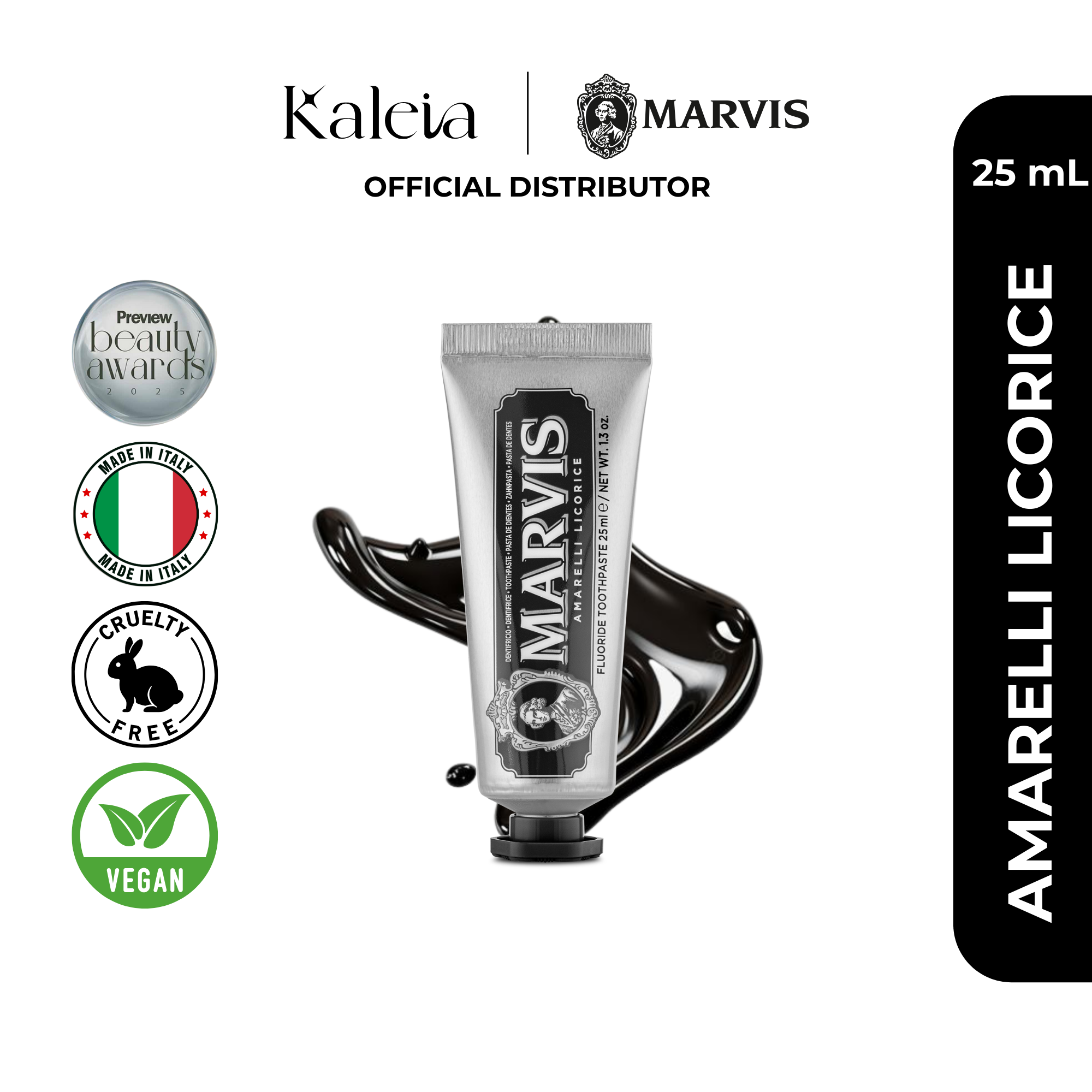 Marvis Amarelli Licorice 25ml + Jasmine 25ml+ Classic Strong Mint 25ml
