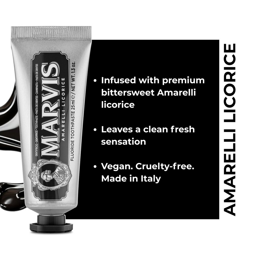 Marvis Amarelli Licorice Fluoride Toothpaste 25mL