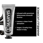 Marvis Amarelli Licorice Fluoride Toothpaste 25mL