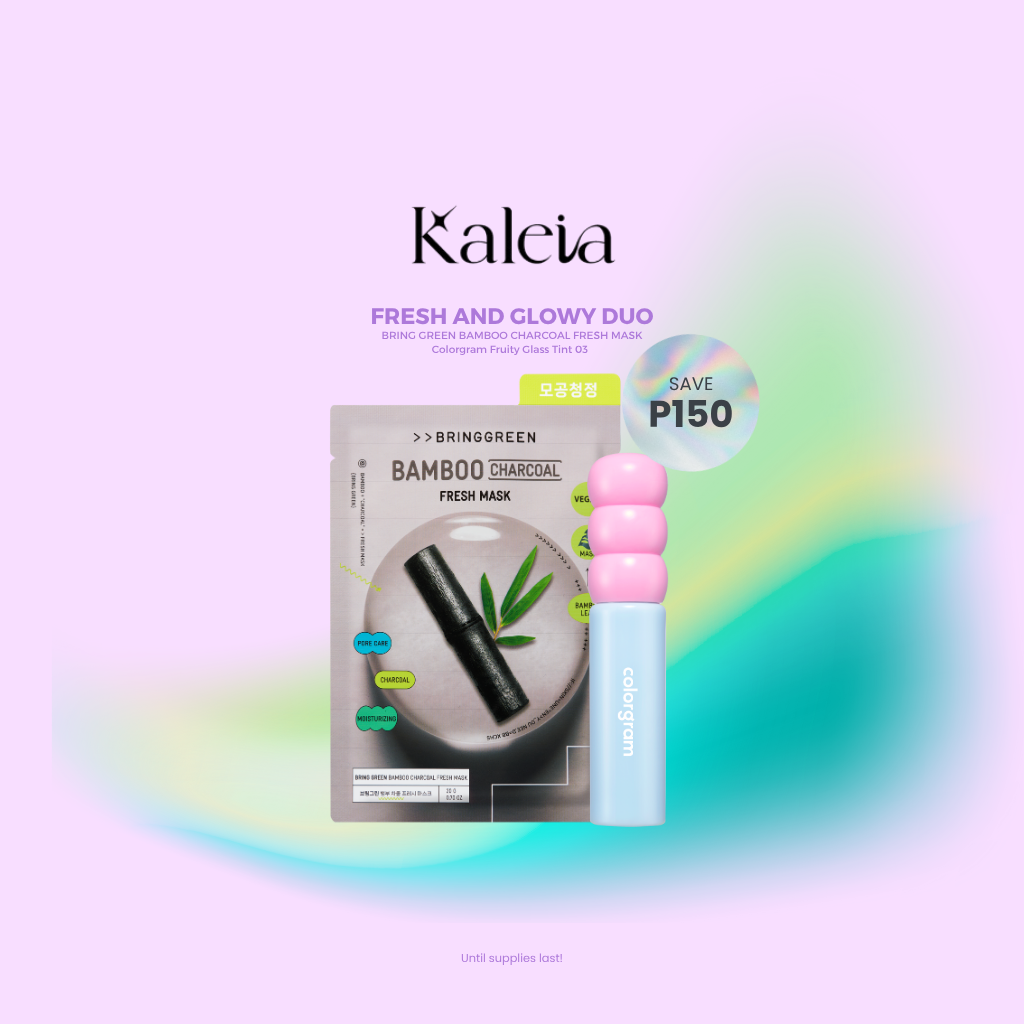 BRING GREEN Bamboo Charcoal Fresh Mask & COLORGRAM Fruity Glass Tint Bundle