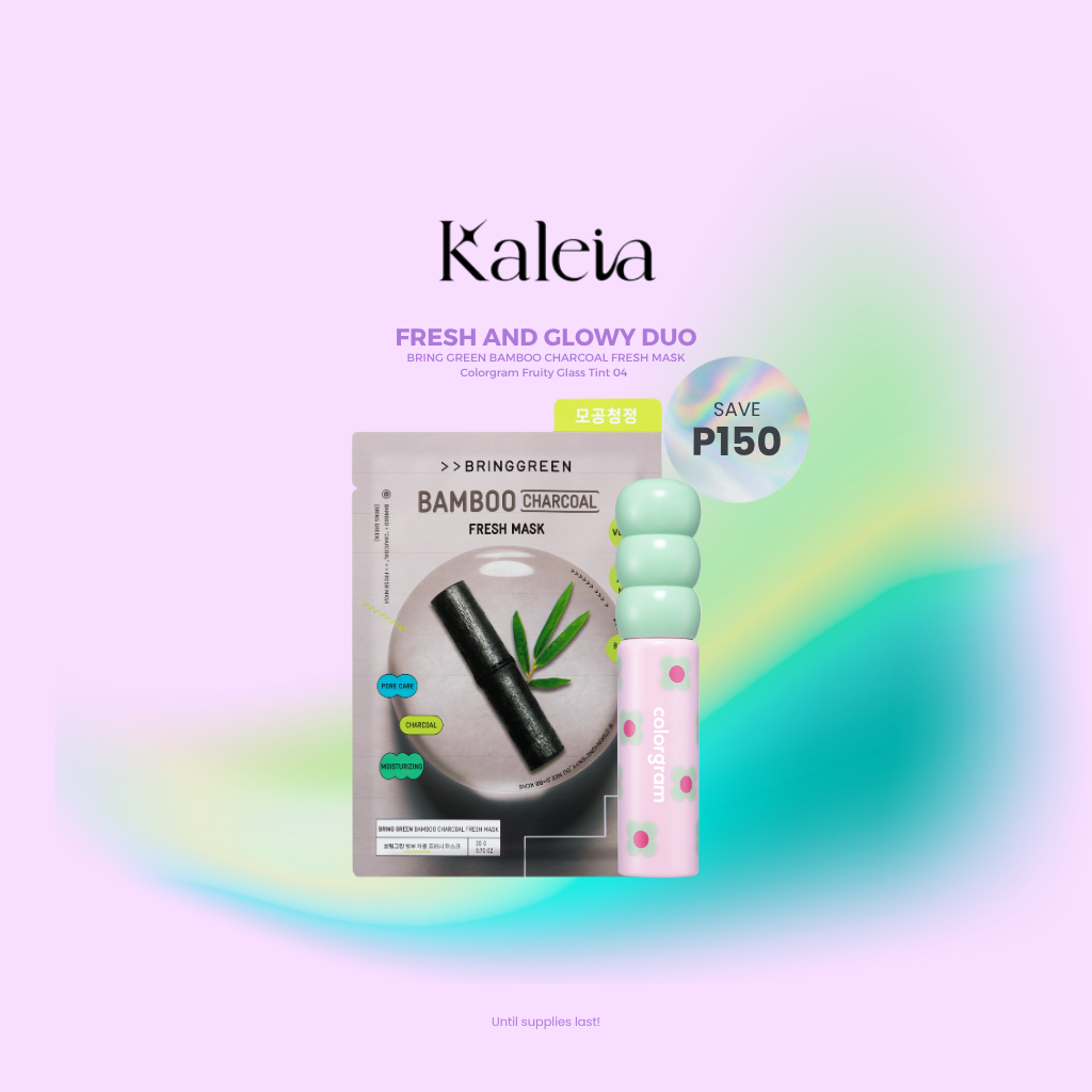 BRING GREEN Bamboo Charcoal Fresh Mask & COLORGRAM Fruity Glass Tint Bundle