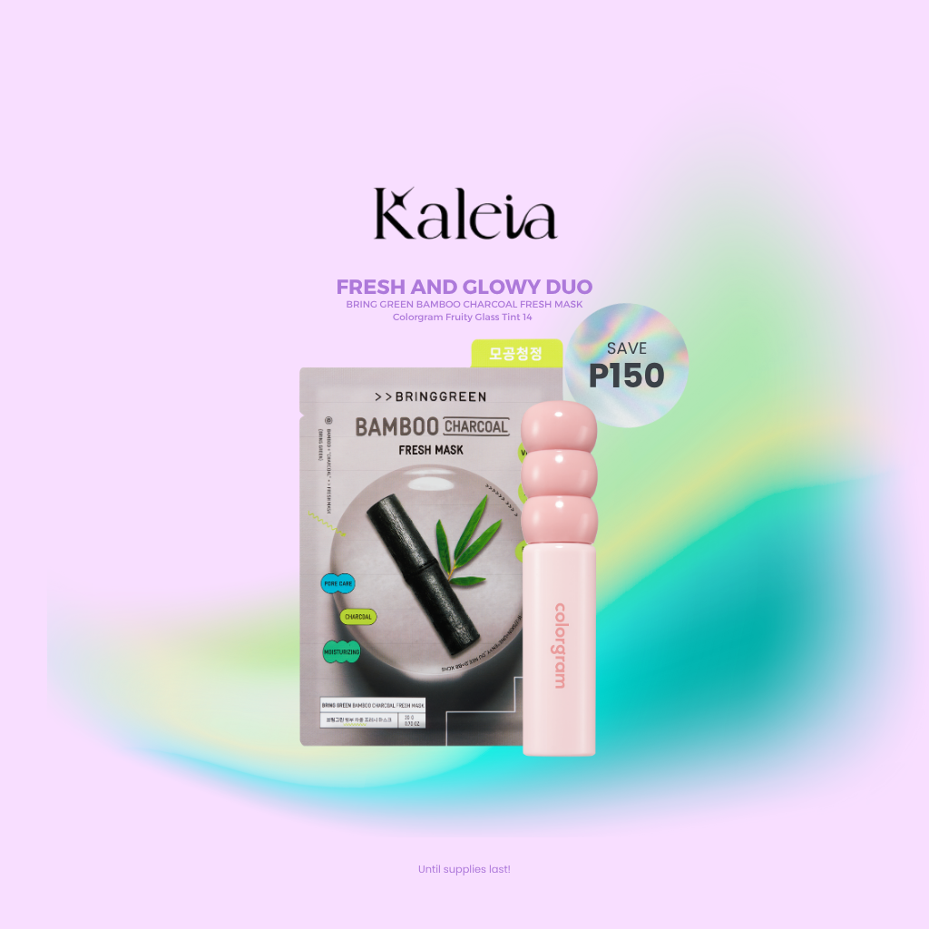 BRING GREEN Bamboo Charcoal Fresh Mask & COLORGRAM Fruity Glass Tint Bundle