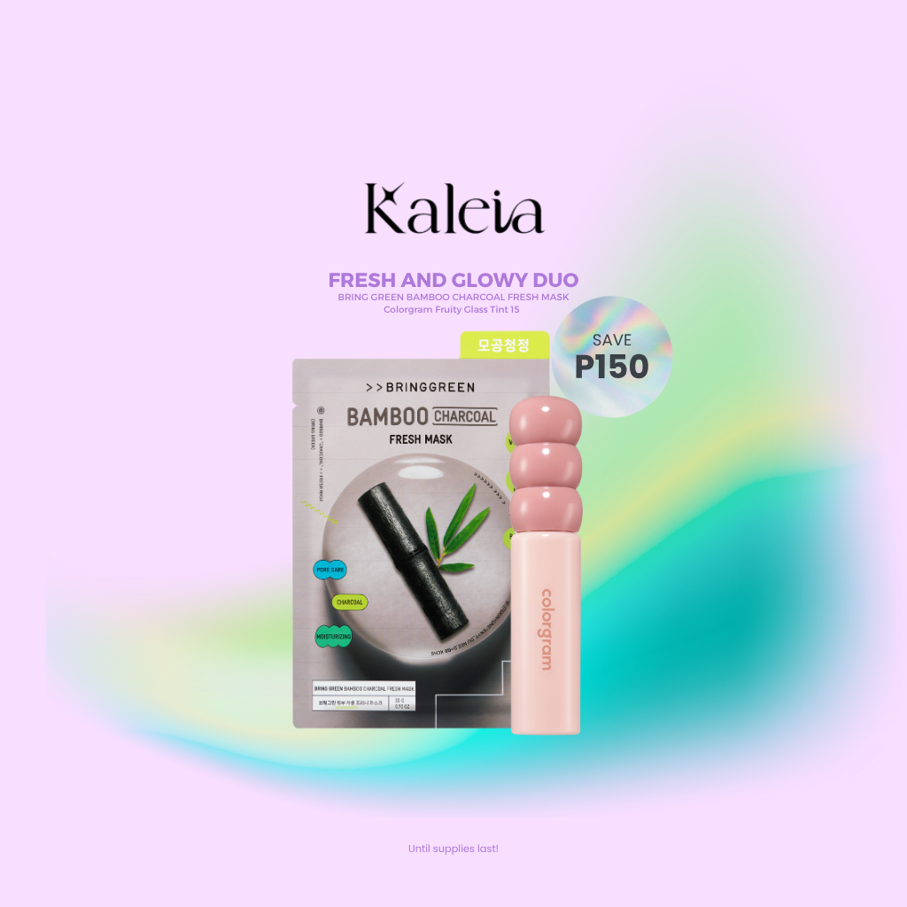 BRING GREEN Bamboo Charcoal Fresh Mask & COLORGRAM Fruity Glass Tint Bundle