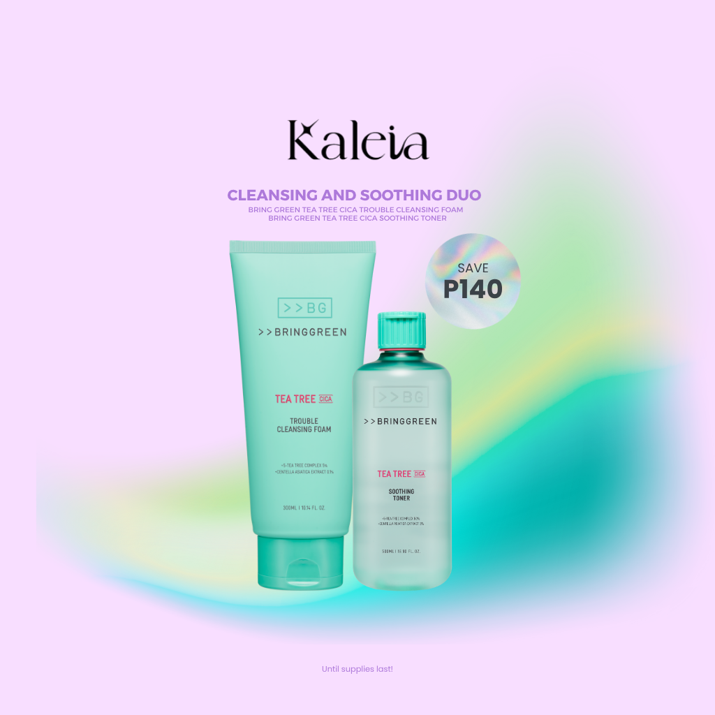 BRINGGREEN Tea Tree Cica Foam & Tea Tree Cica Soothing Toner Bundle – Cleansing and Soothing (300ml + 250ml)