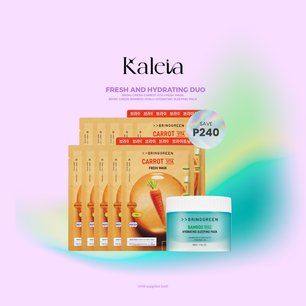 BRINGGREEN Carrot Vita Mask 10 pcs & Bamboo Hyalu Sleeping Pack Bundle – Fresh and Hydrating (200g + 100g)