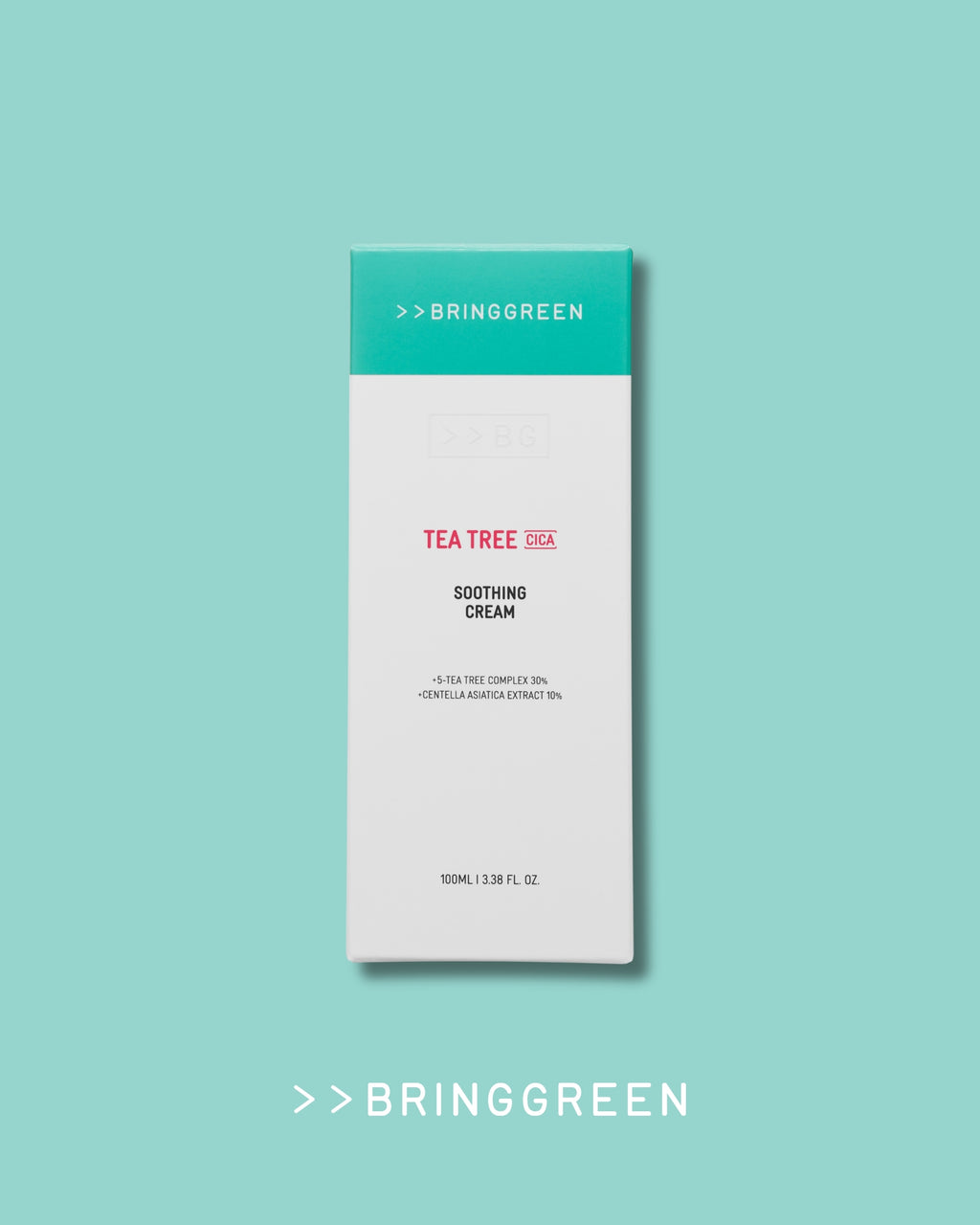 BRING GREEN Tea Tree Cica Soothing Cream for Sensitive/Acne-Prone Skin (100ml)