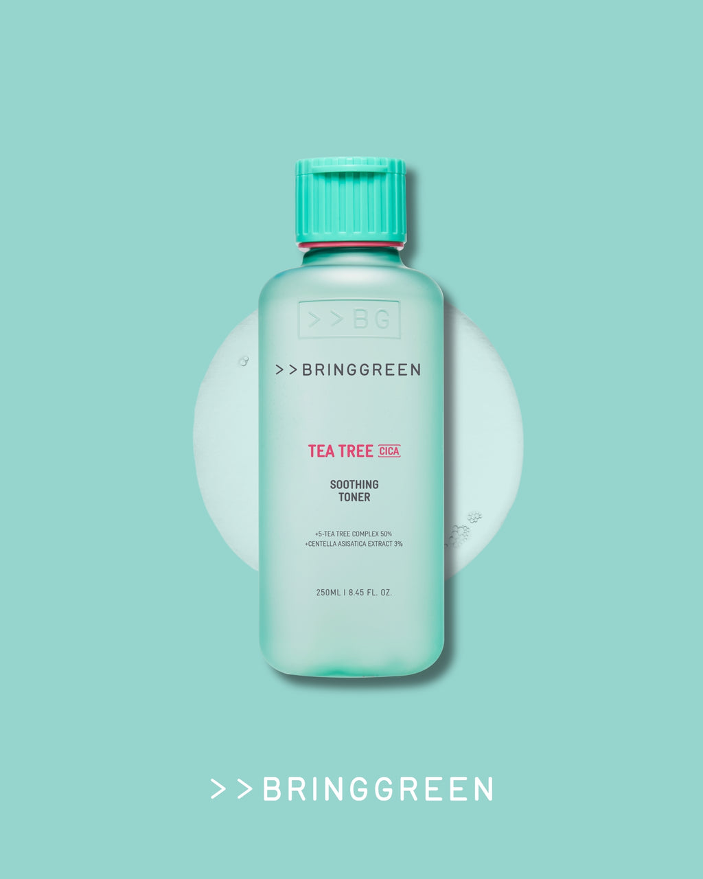 BRING GREEN Tea Tree Cica Trouble Soothing Toner for Sensitive/Acne-Prone Skin (250ml)