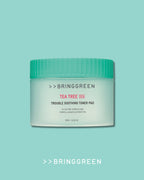BRING GREEN Tea Tree Cica Trouble Soothing Toner Pads for Sensitive/Acne-Prone Skin (150g)