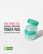 BRING GREEN Tea Tree Cica Trouble Soothing Toner Pads for Sensitive/Acne-Prone Skin (150g)