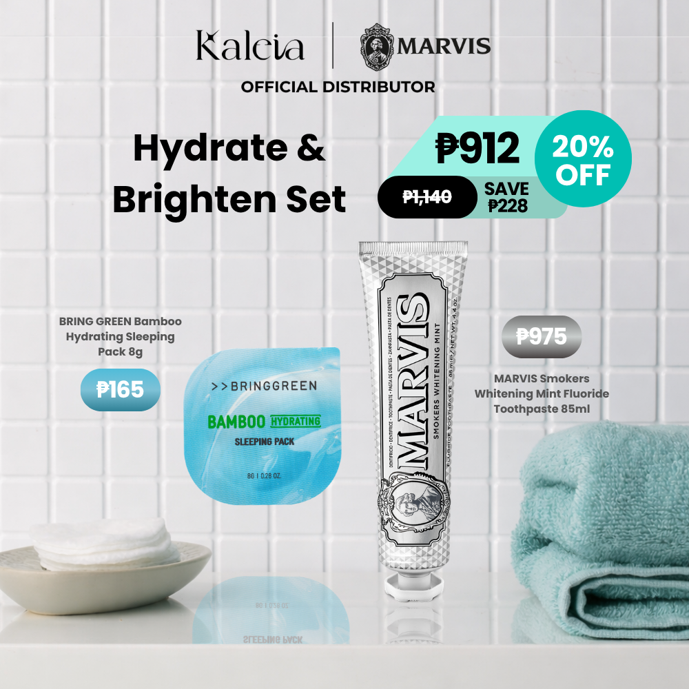 Bring Green x Marvis: Hydrating Sleeping Pack 8g & Smokers Whitening Mint Toothpaste 85ml Set