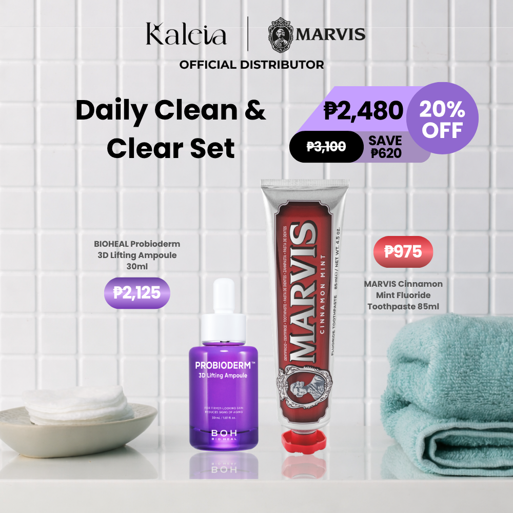 Bioheal x Marvis: 3D Lifting Ampoule 30ml & Cinnamon Mint 85ml Toothpaste Premium Duo