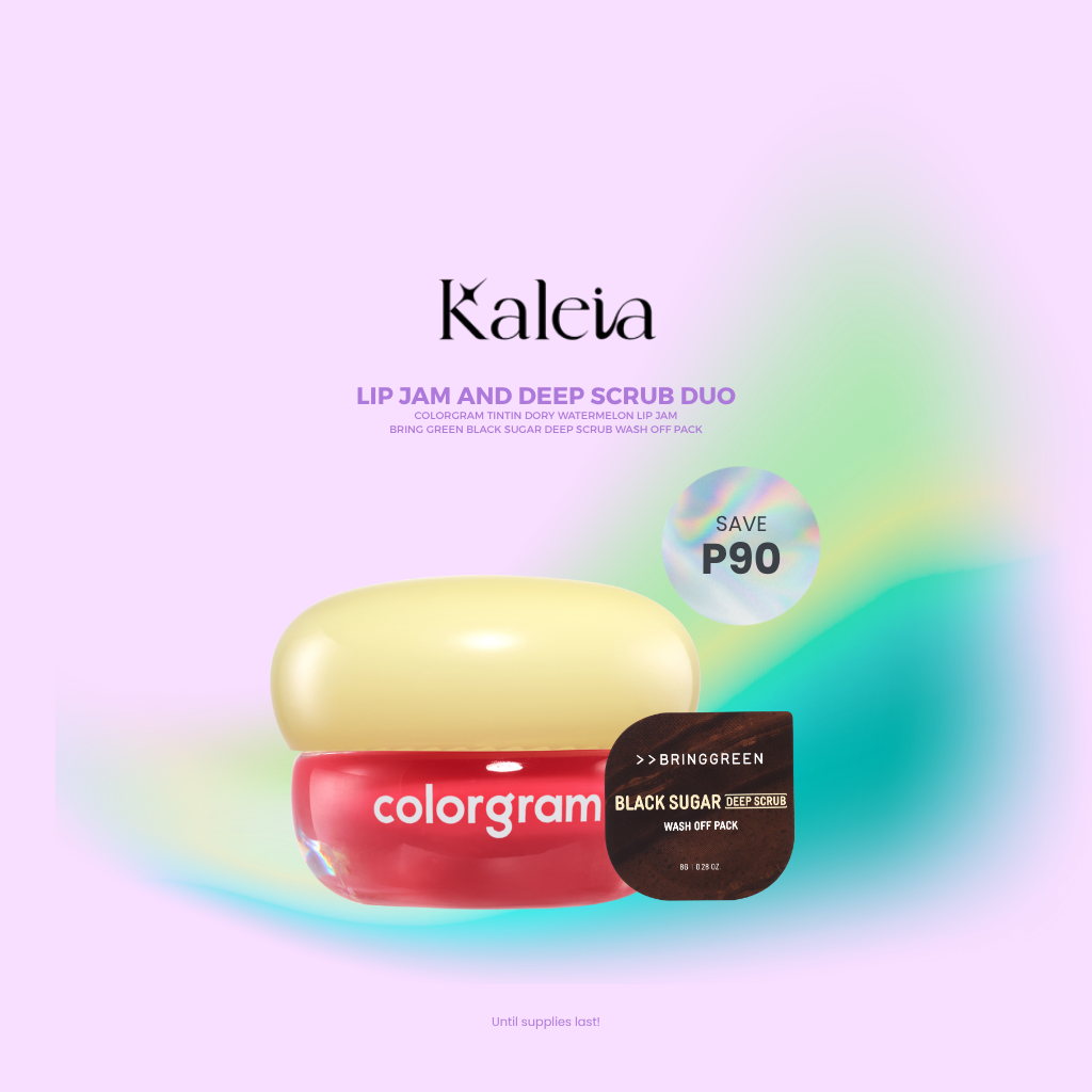 BRINGGREEN Black Sugar Deep Scrub Wash Off Pack & COLORGRAM Tintin Dory Lip Jam Bundle
