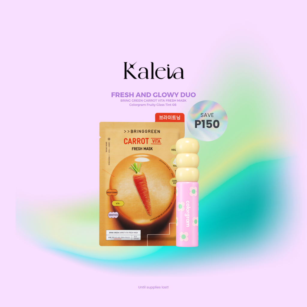 BRING GREEN Carrot Vita Fresh Mask & COLORGRAM Fruity Glass Tint Bundle