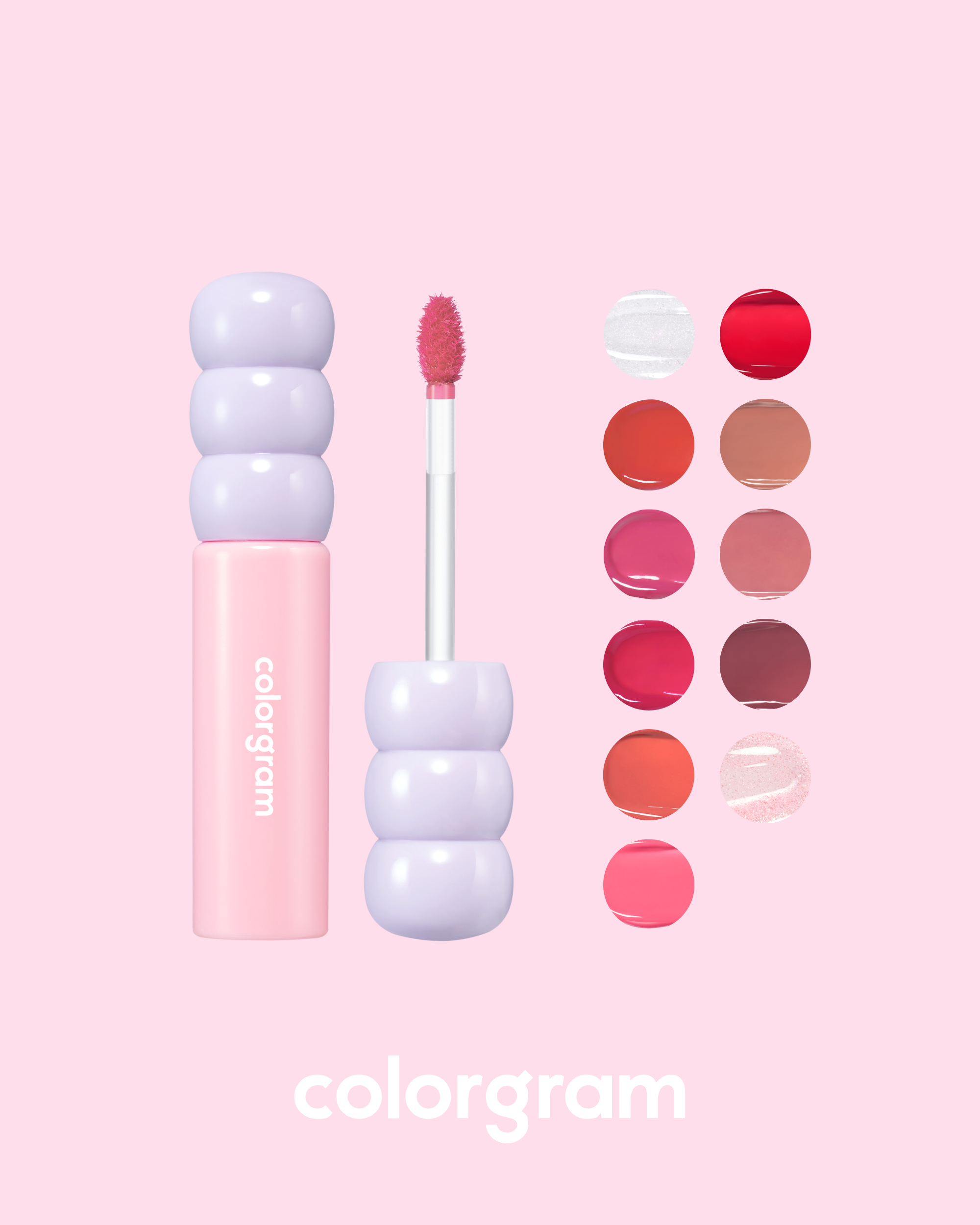 COLORGRAM Fruity Glass Tint (2.8g) | Long-lasting Glass Lip Tint