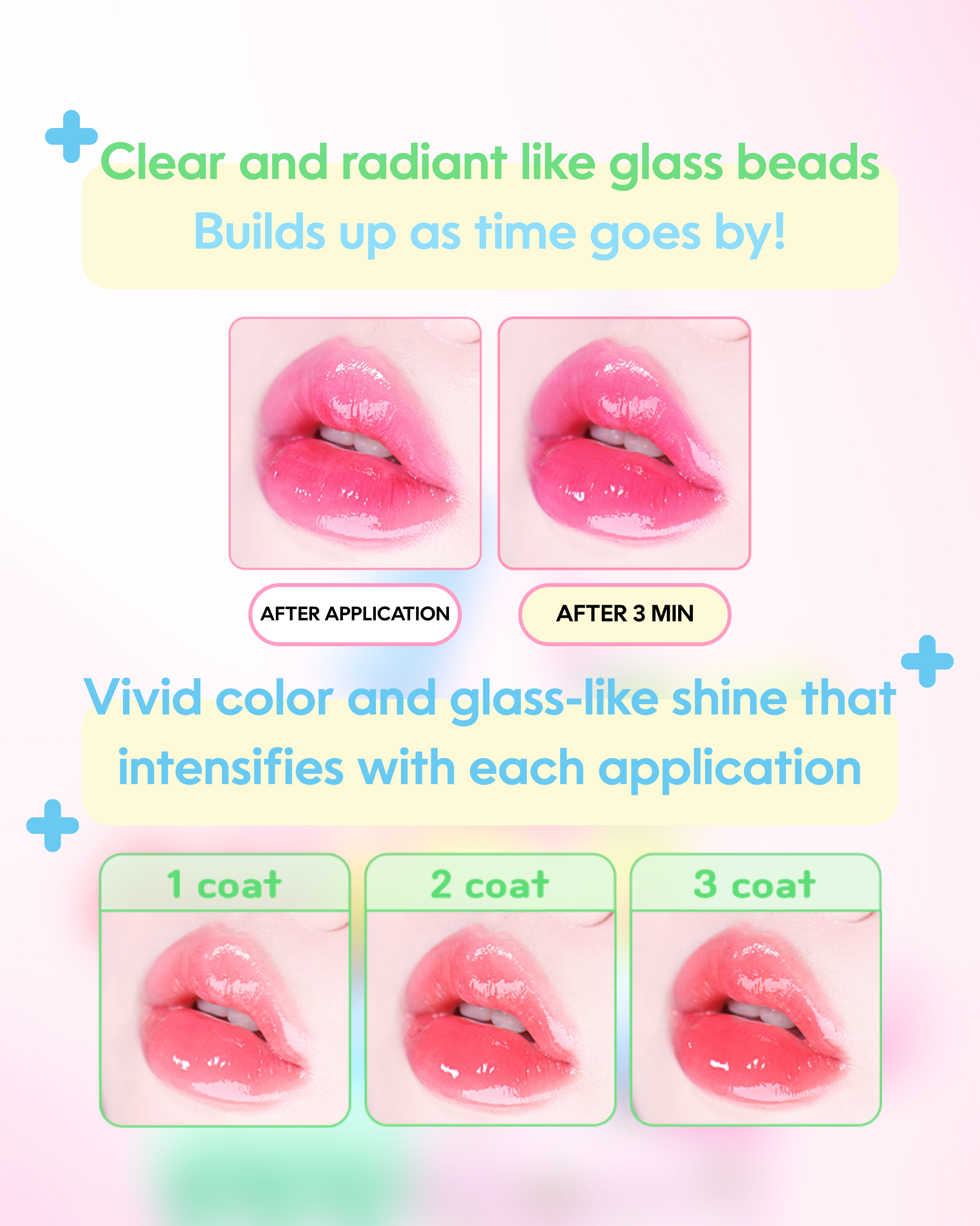 COLORGRAM Fruity Glass Tint (2.8g) | Long-lasting Glass Lip Tint