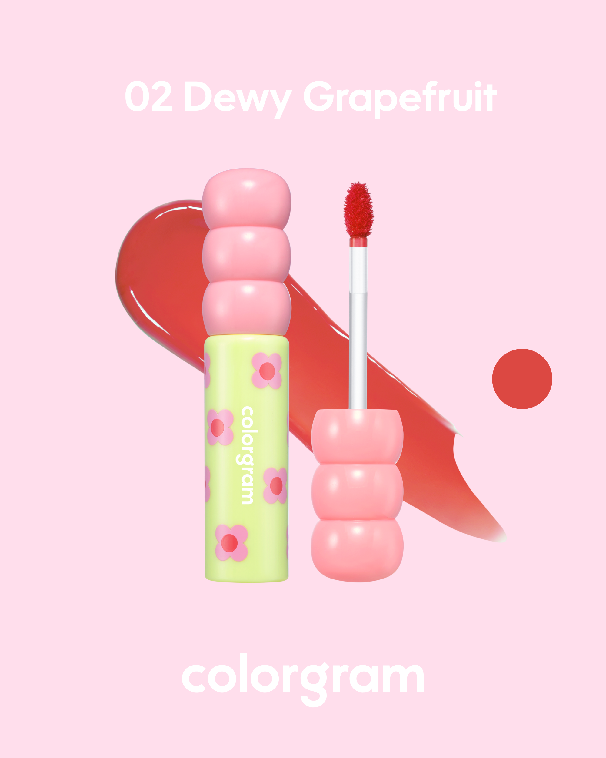 COLORGRAM Fruity Glass Tint (2.8g) | Long-lasting Glass Lip Tint