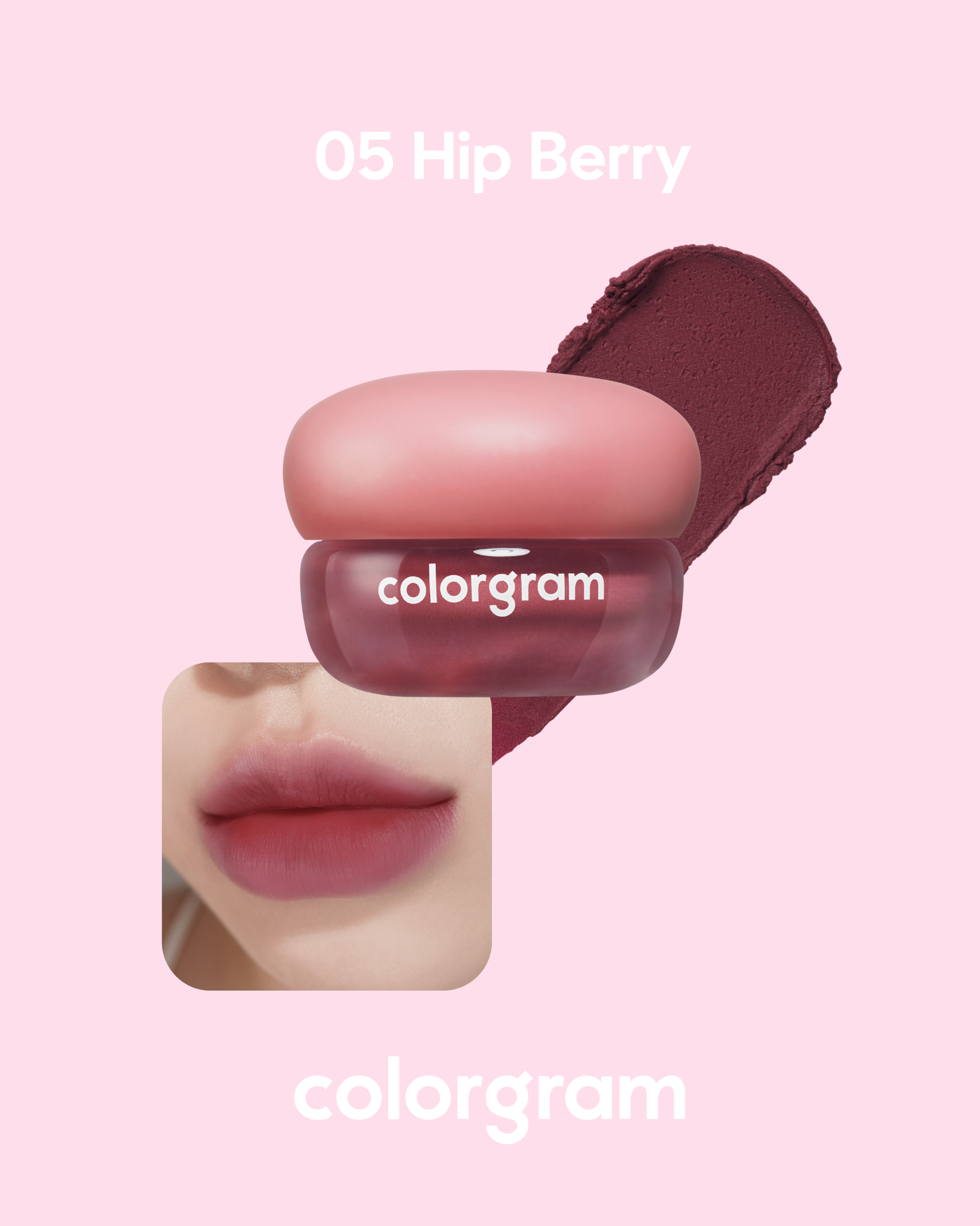 COLORGRAM Tintin Dory Blur Jam (3.5g) | 2-in-1 Blurring Lip & Cheek Cream