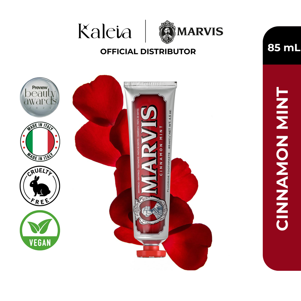 Marvis Classic Strong Mint Fluoride Toothpaste 85mL + Cinnamon Mint 85mL + Amarelli Licorice 25mL