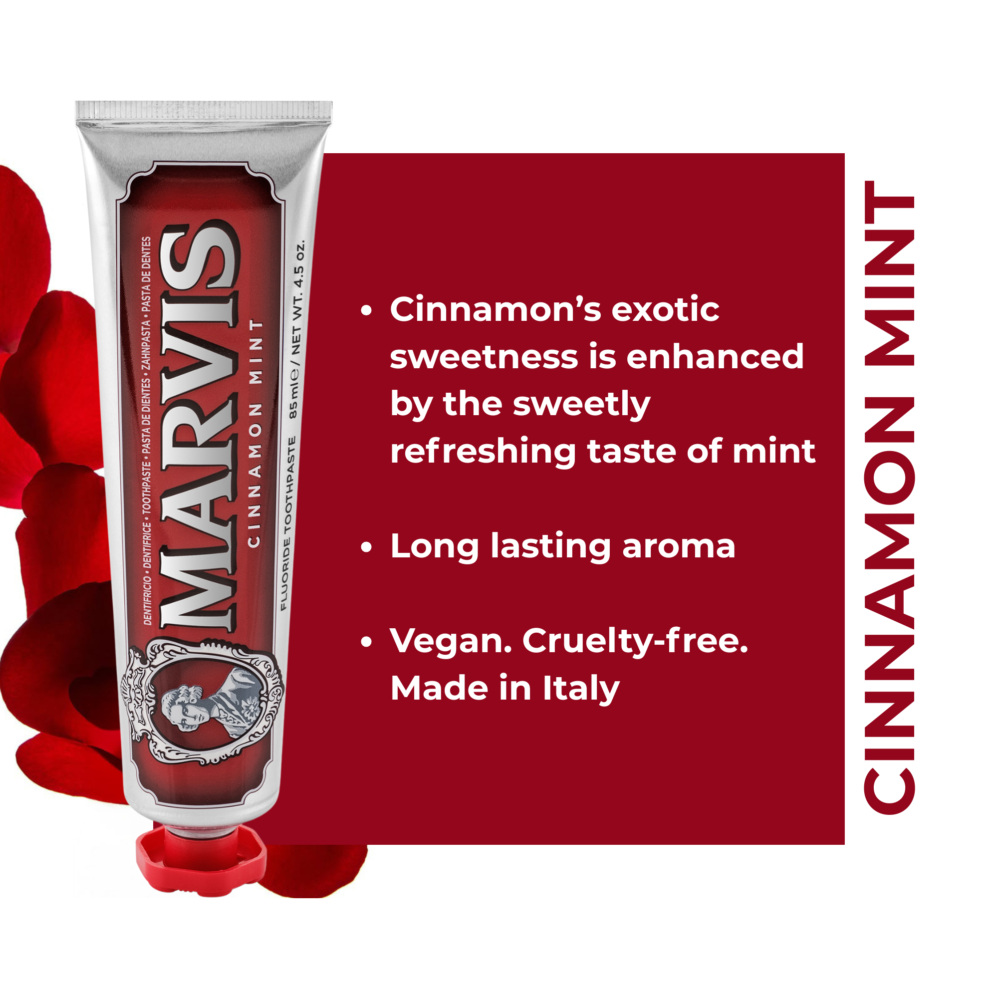 Marvis Cinnamon Mint Fluoride Toothpaste 85mL