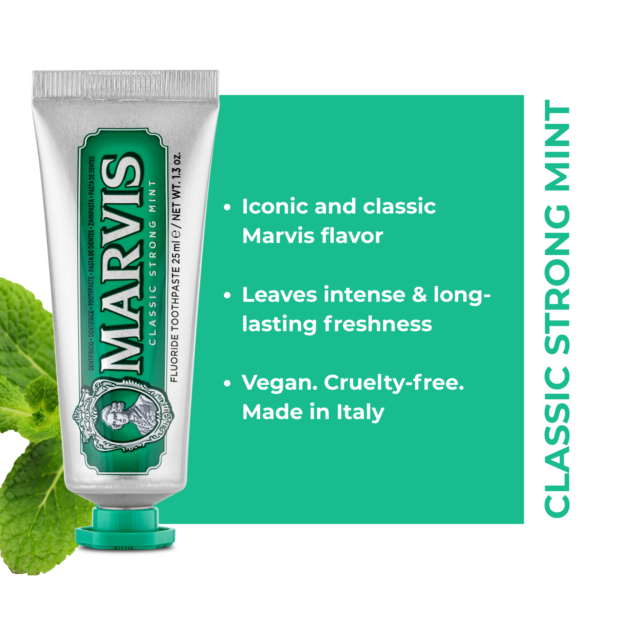 Marvis Classic Strong Mint Fluoride Toothpaste 25mL
