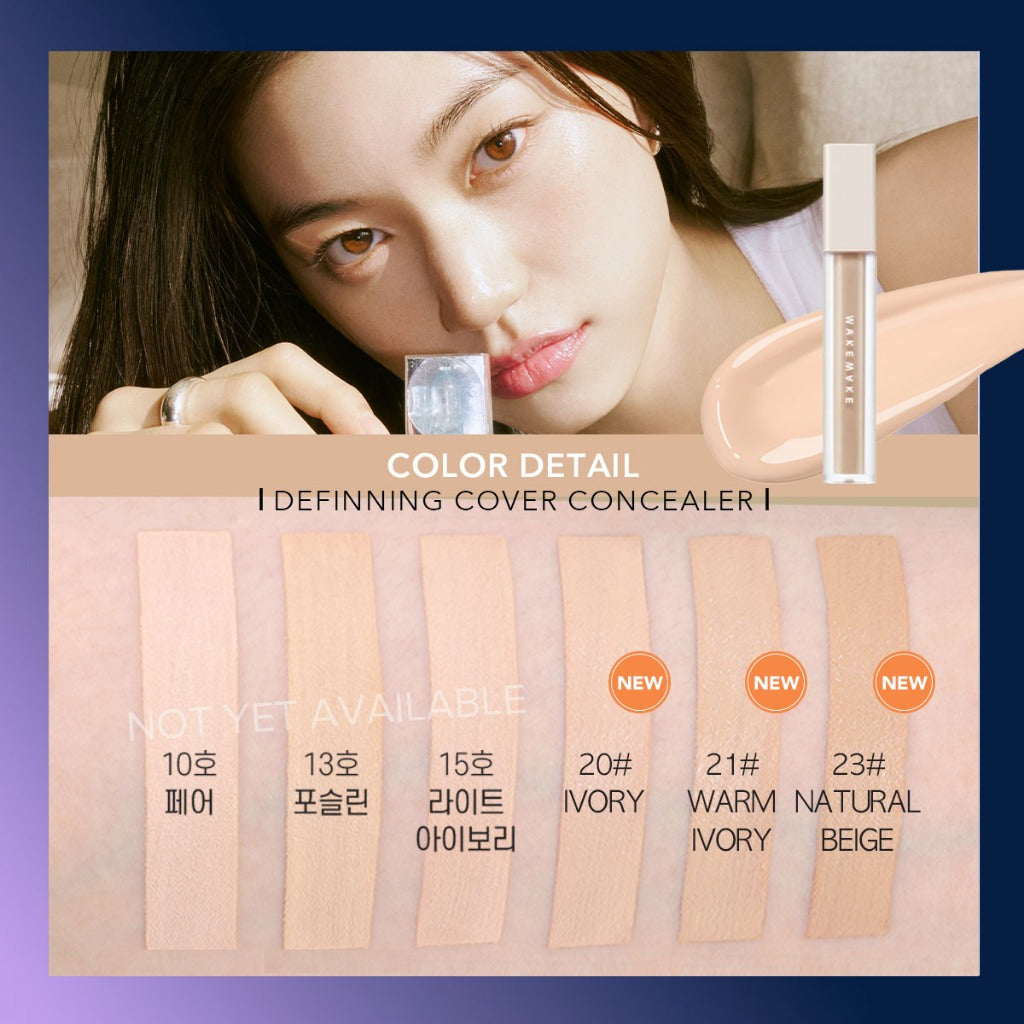 WAKEMAKE Defining Cover Concealer (6g) | Long-Lasting Full Coverage