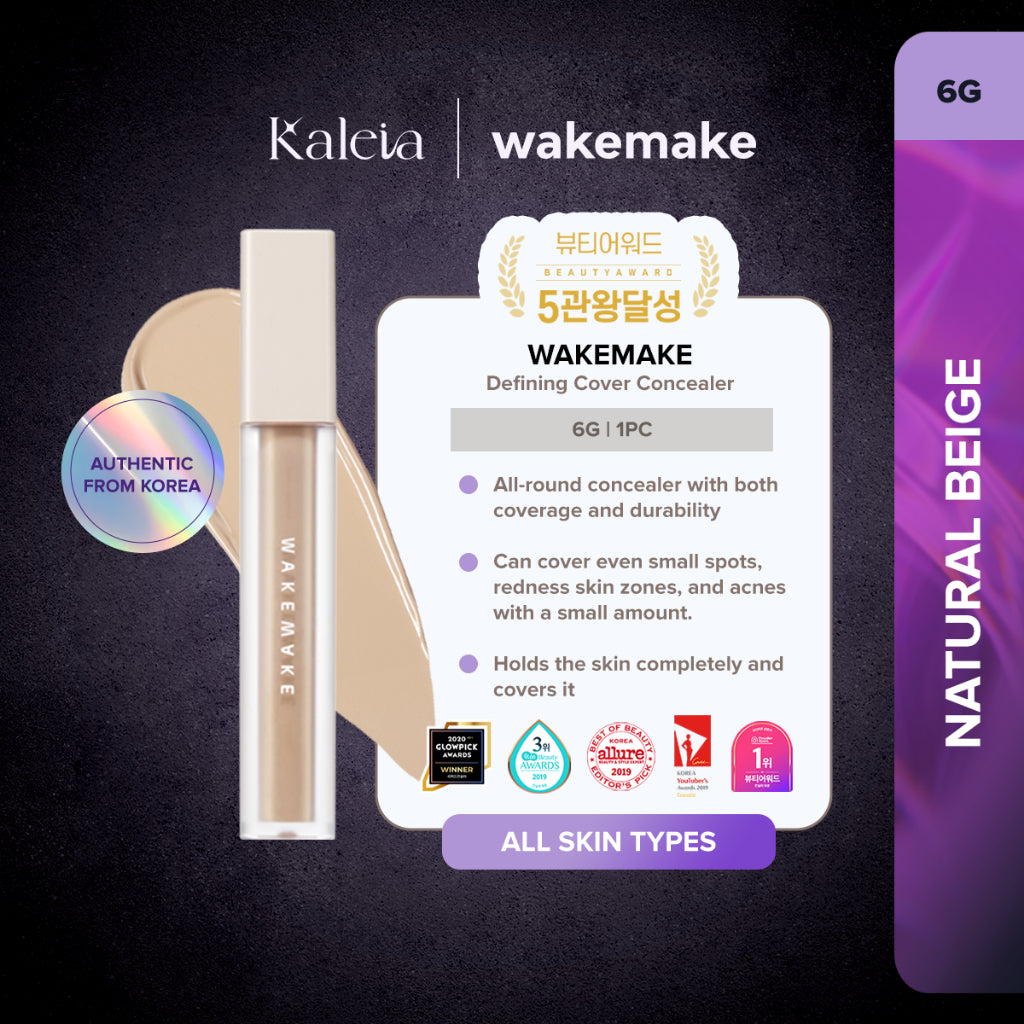WAKEMAKE Defining Cover Concealer (6g) | Long-Lasting Full Coverage