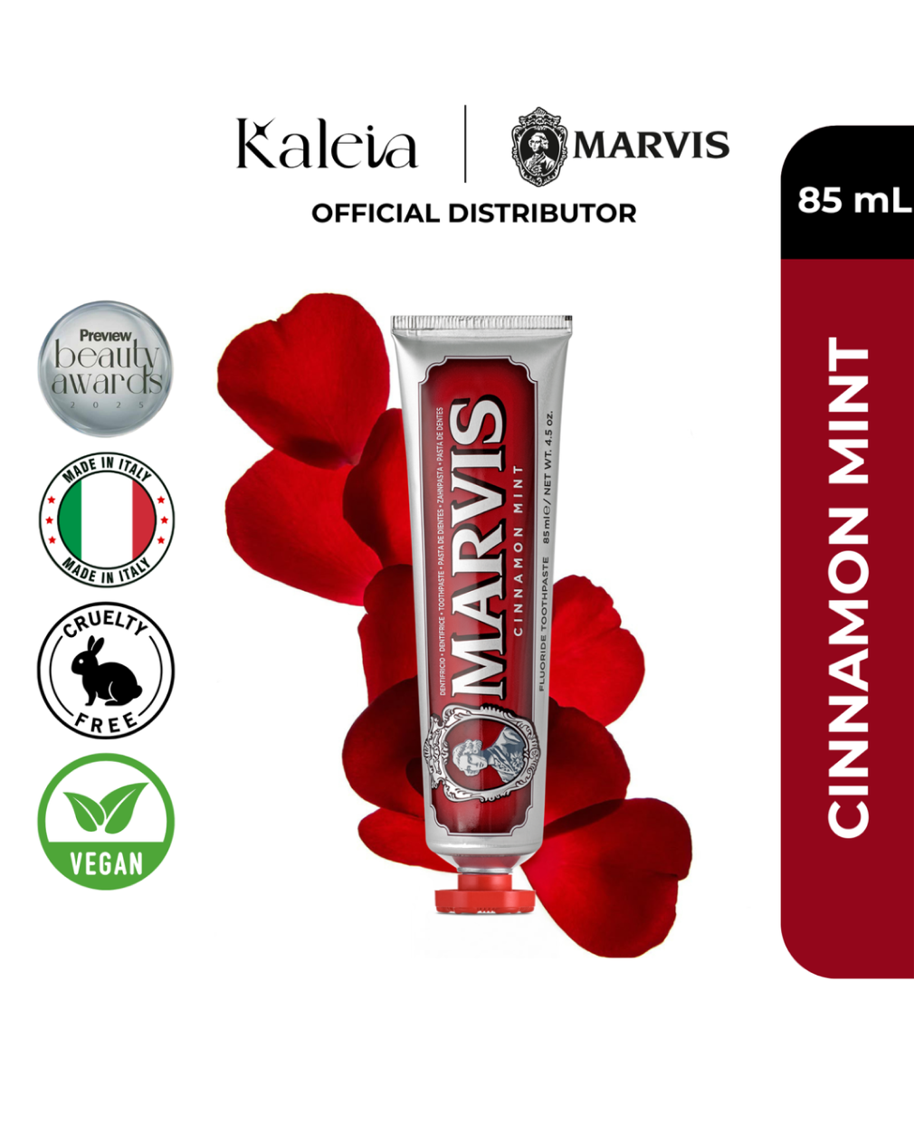 Marvis Cinnamon Mint Fluoride Toothpaste 85mL