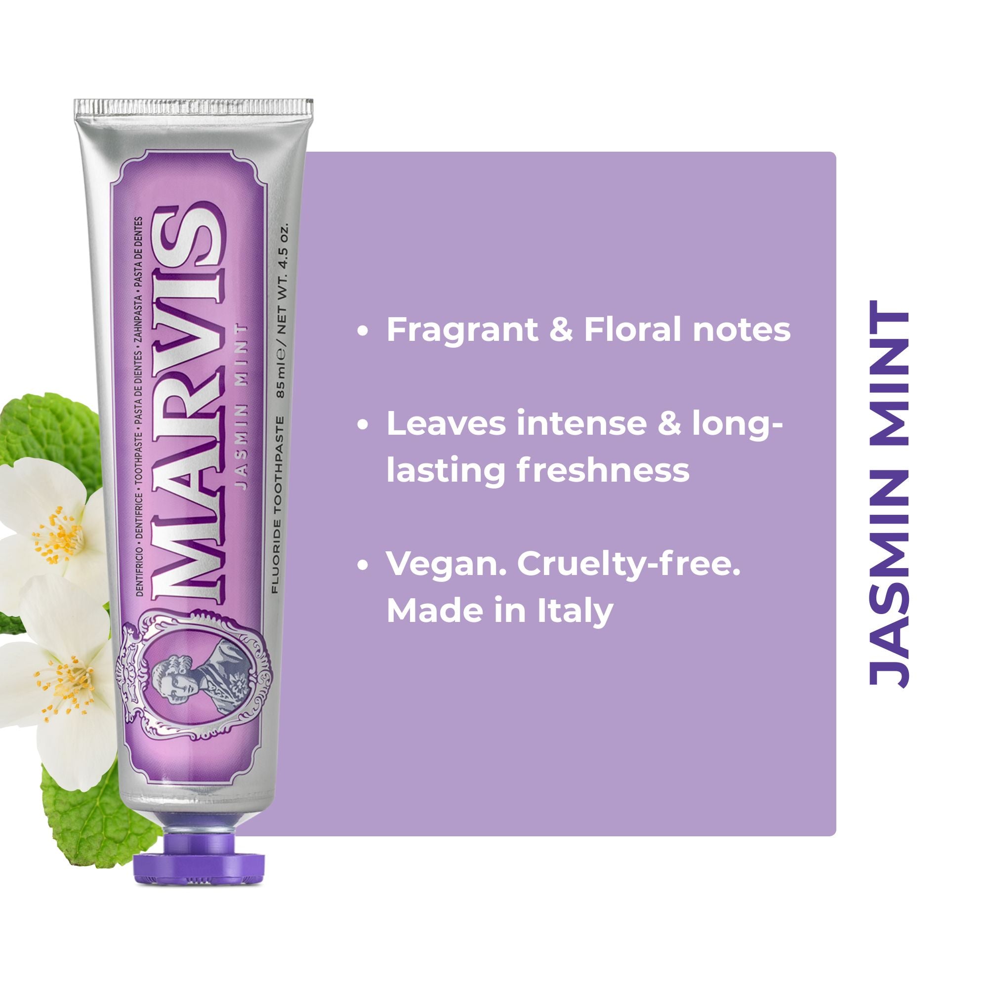 Marvis Jasmin Mint Fluoride Toothpaste 85mL