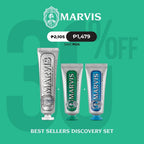 Marvis Whitening Mint 85ml + Classic Strong Mint 25ml + Aquatic Mint 25ml