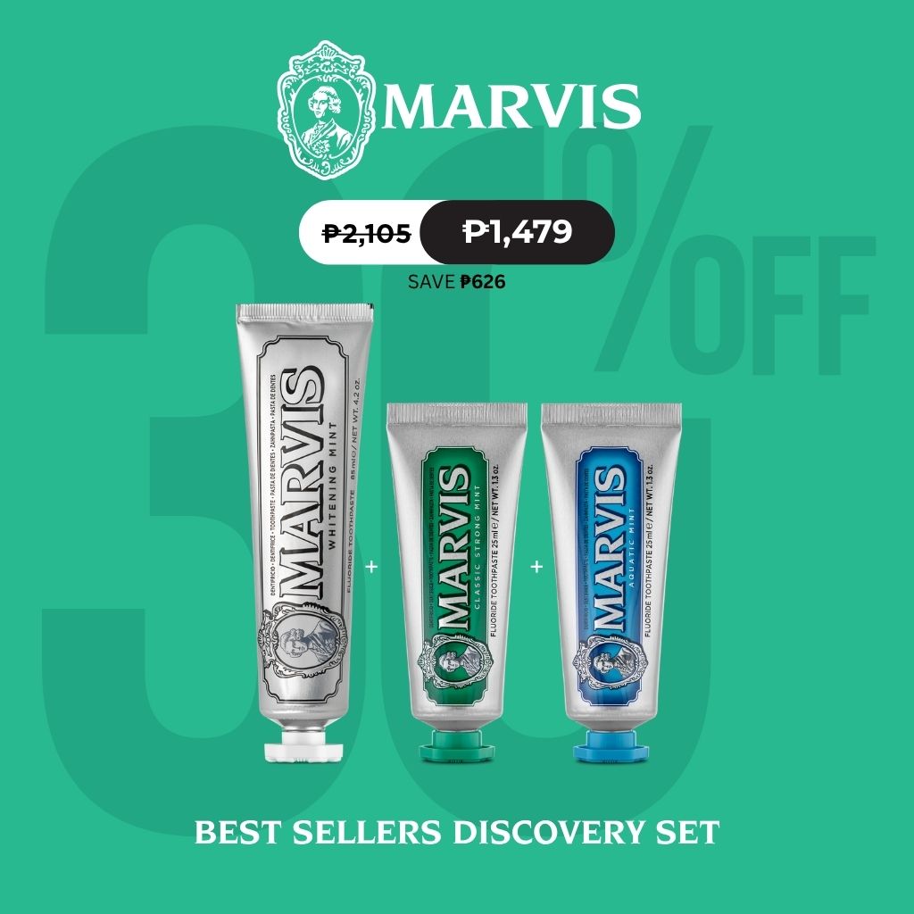 Marvis Whitening Mint 85ml + Classic Strong Mint 25ml + Aquatic Mint 25ml