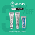 Marvis Whitening Mint 85ml + Smokers Whitening 85ml + Aquatic Mint 25ml