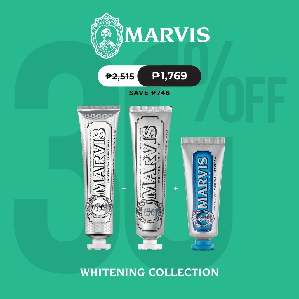 Marvis Whitening Mint 85ml + Smokers Whitening 85ml + Aquatic Mint 25ml