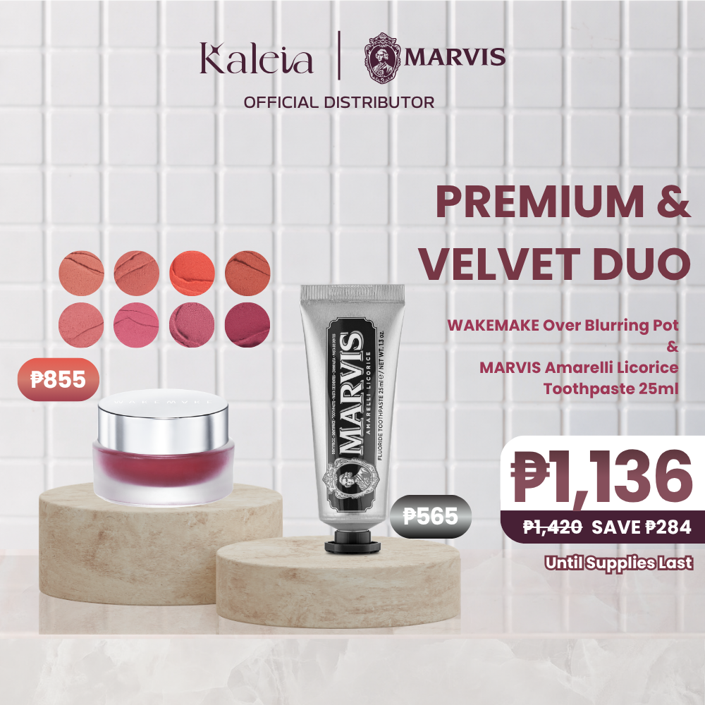 Wakemake x Marvis: Over Blurring Pot 4.5g & Amarelli Licorice 25ml Toothpaste Premium & Velvet Duo