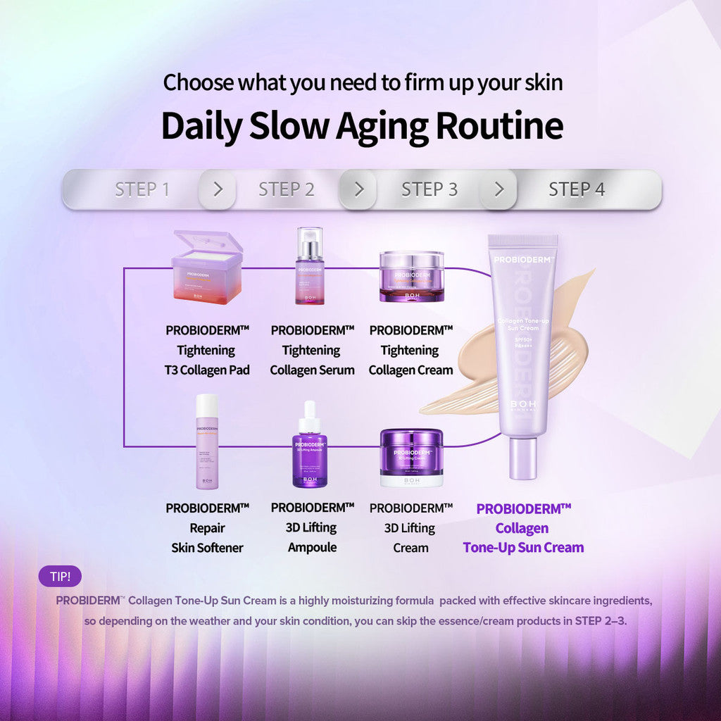 BIOHEAL BOH Probioderm™ Collagen Tone Up Sun Cream for Anti-aging and UV Protection (50ml)