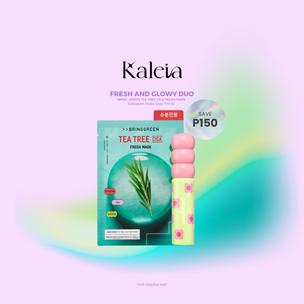 BRING GREEN Tea Tree Cica Fresh Mask & COLORGRAM Fruity Glass Tint Bundle