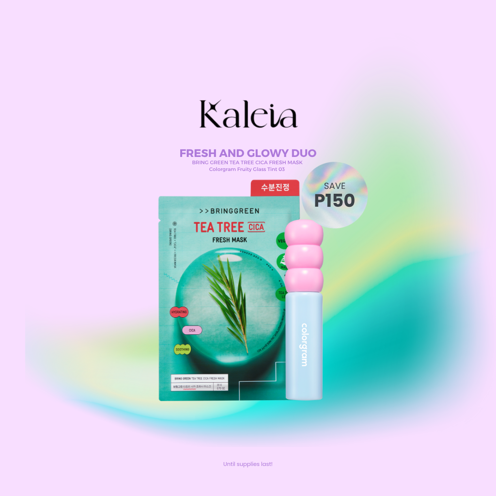 BRING GREEN Tea Tree Cica Fresh Mask & COLORGRAM Fruity Glass Tint Bundle