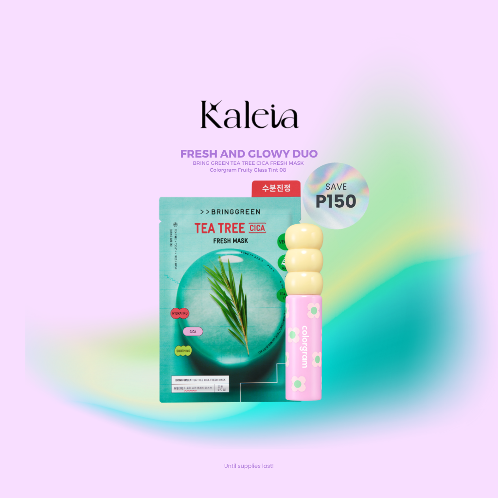 BRING GREEN Tea Tree Cica Fresh Mask & COLORGRAM Fruity Glass Tint Bundle