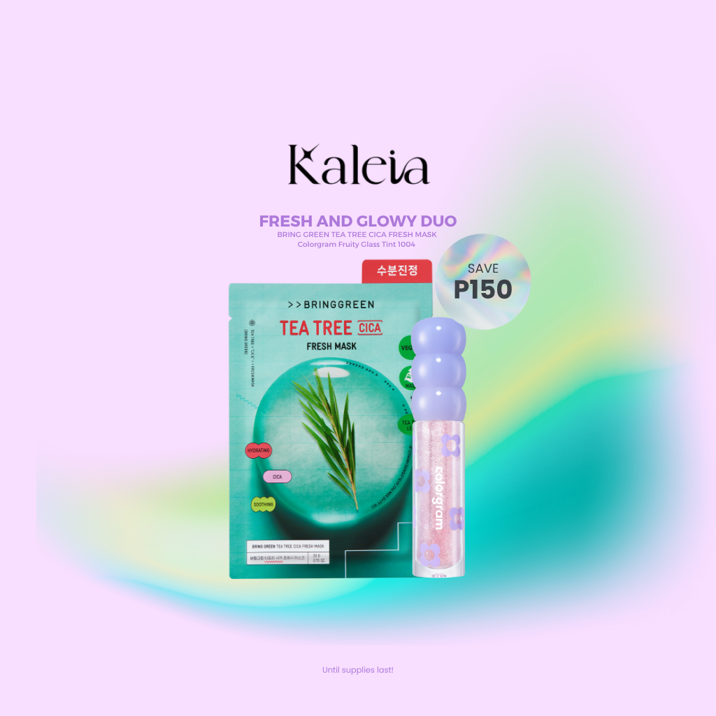 BRING GREEN Tea Tree Cica Fresh Mask & COLORGRAM Fruity Glass Tint Bundle