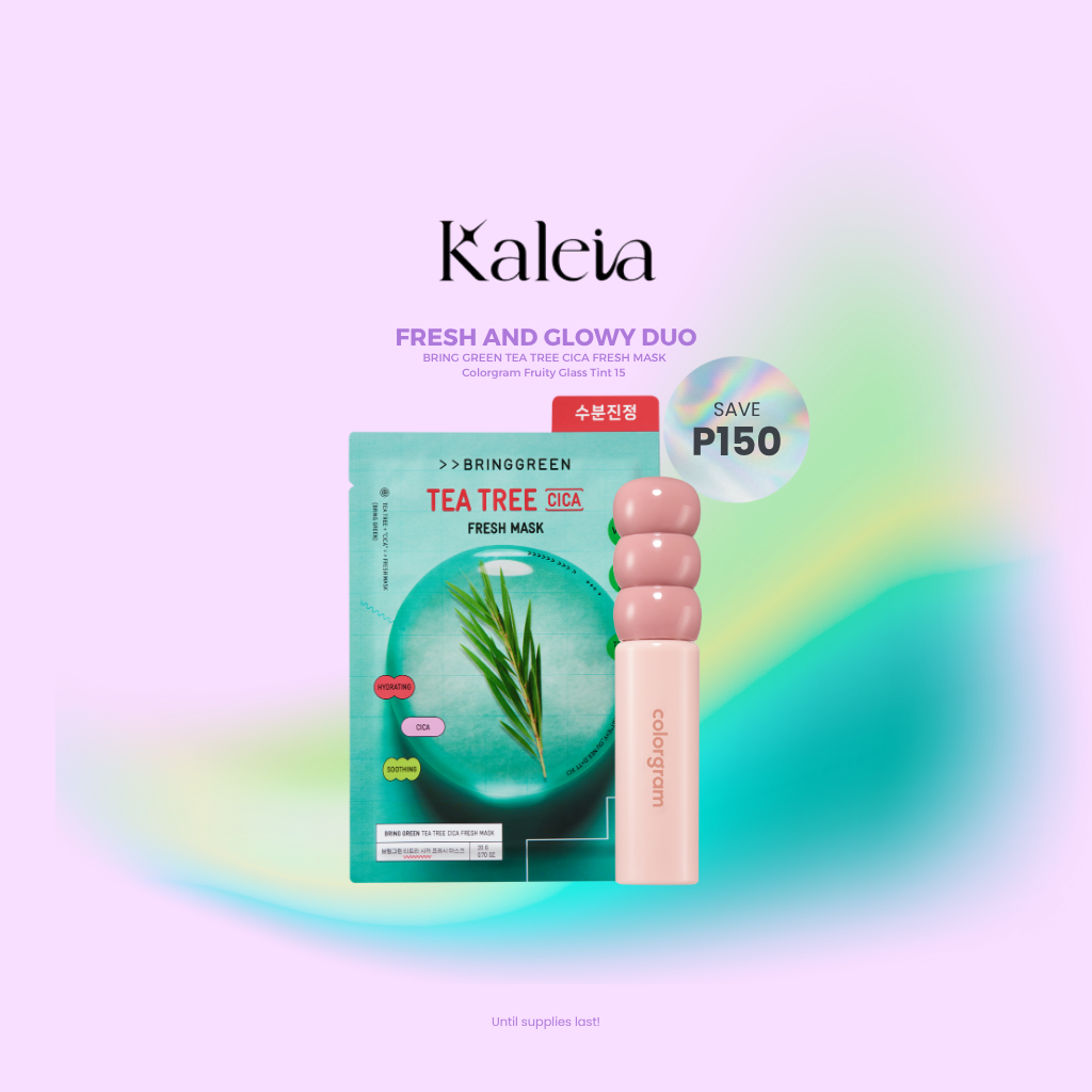 BRING GREEN Tea Tree Cica Fresh Mask & COLORGRAM Fruity Glass Tint Bundle