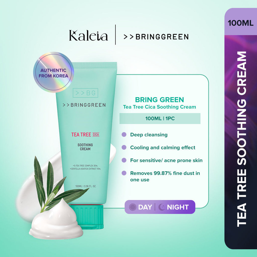 BRING GREEN Tea Tree Cica Soothing Cream for Sensitive/Acne-Prone Skin (100ml)
