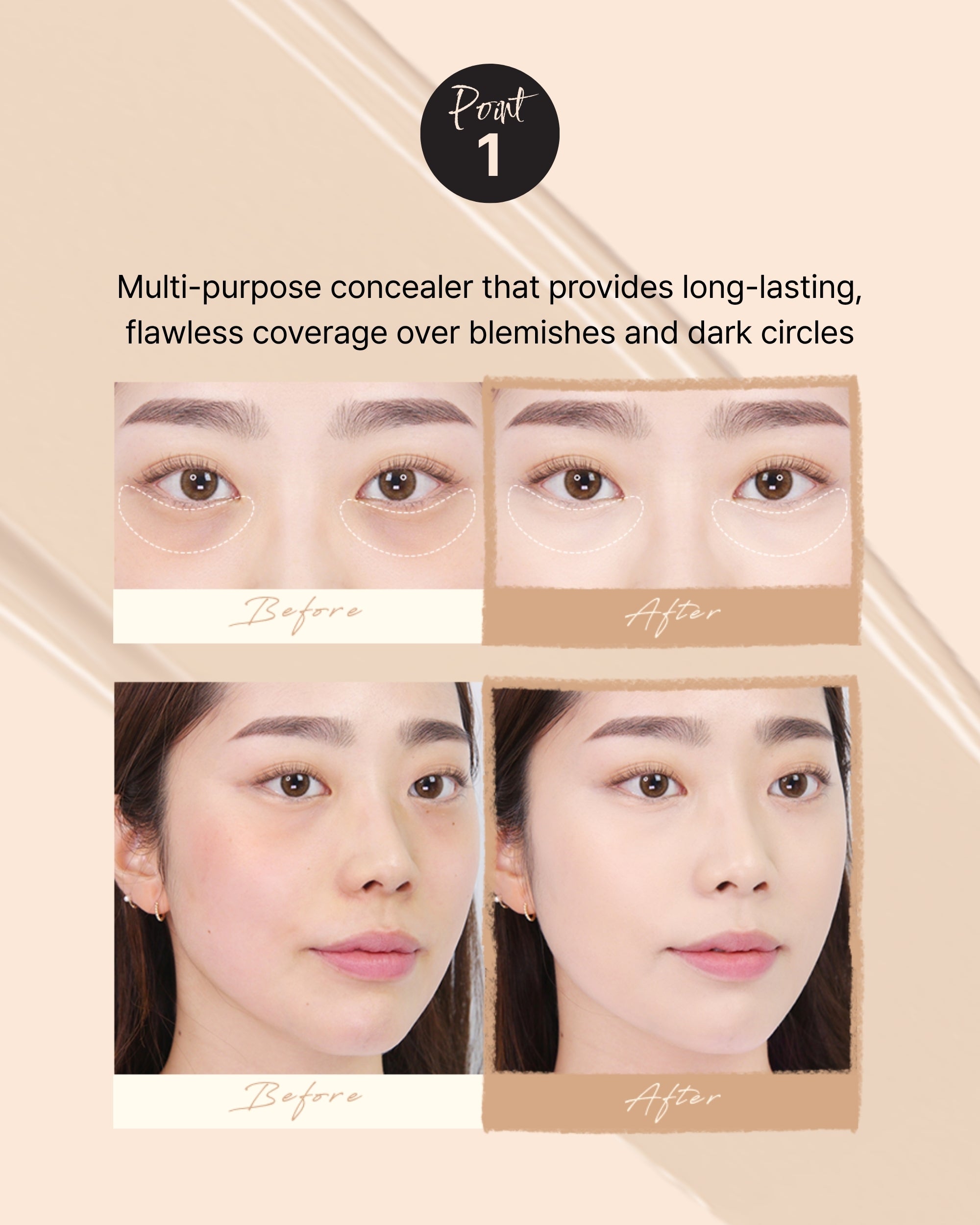 WAKEMAKE Defining Cover Concealer (6g) | Long-Lasting Full Coverage
