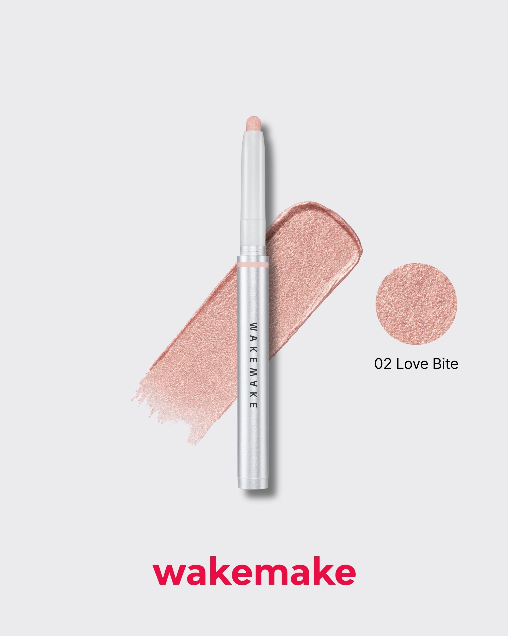 WAKEMAKE Glitz Longwear Stick Shadow (0.45g) | Smudge-Proof and Crease-Resistant