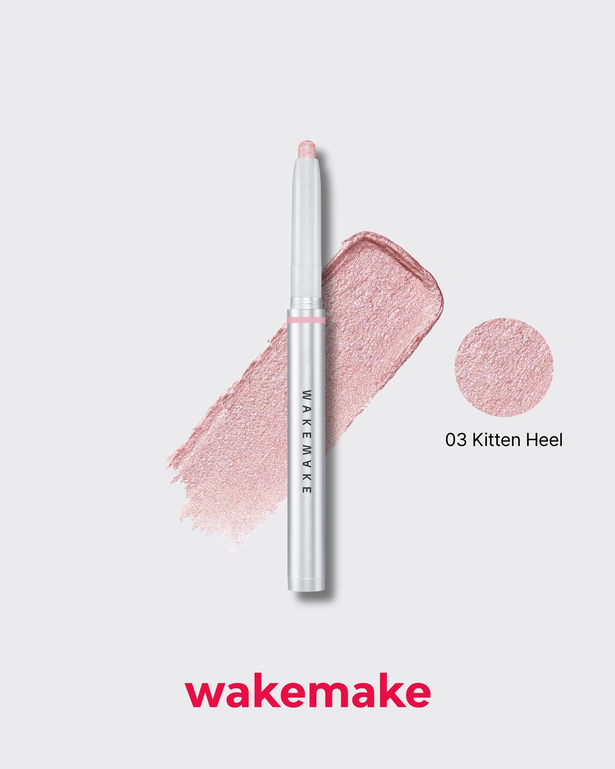 WAKEMAKE Glitz Longwear Stick Shadow (0.45g) | Smudge-Proof and Crease-Resistant