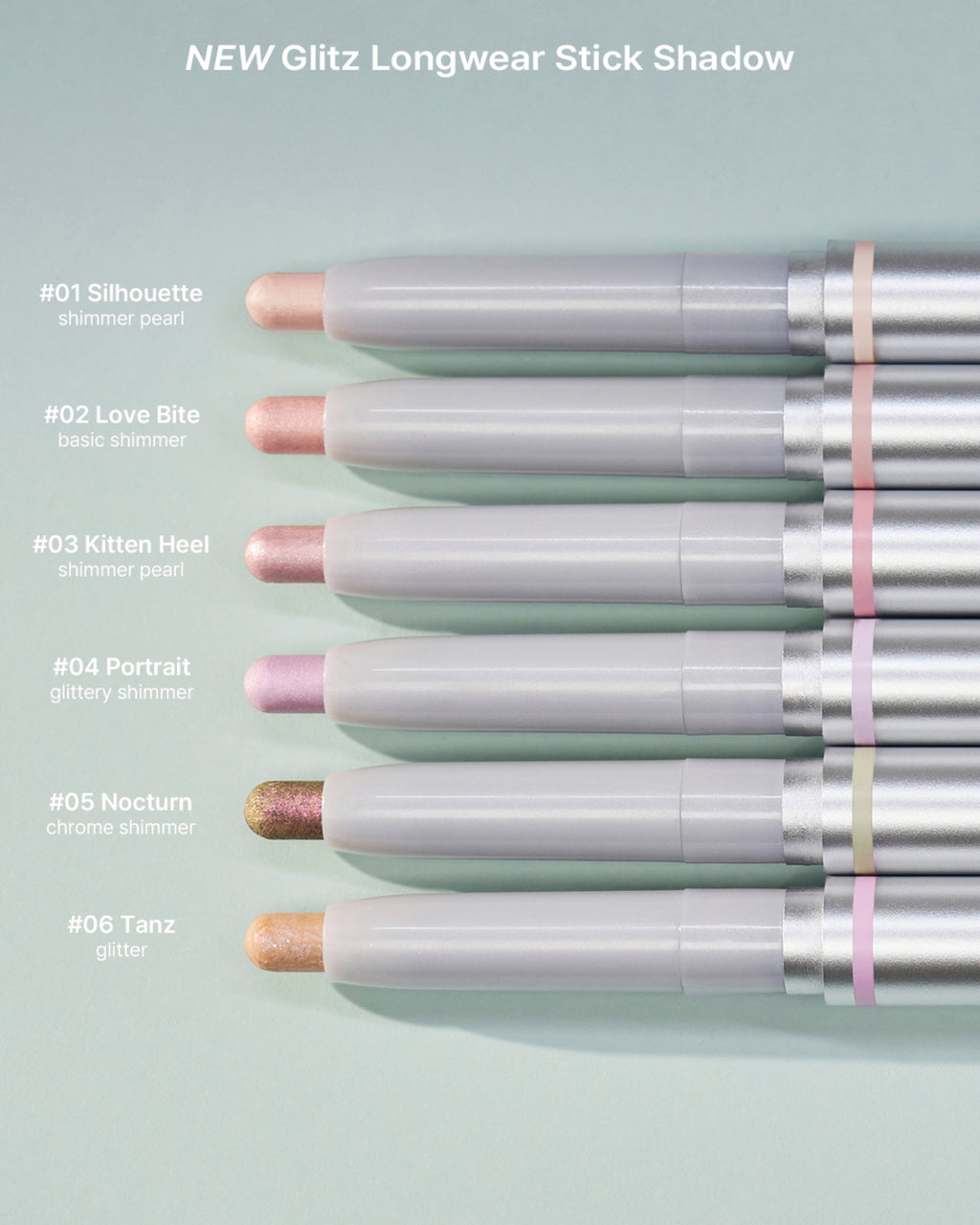 WAKEMAKE Glitz Longwear Stick Shadow (0.45g) | Smudge-Proof and Crease-Resistant