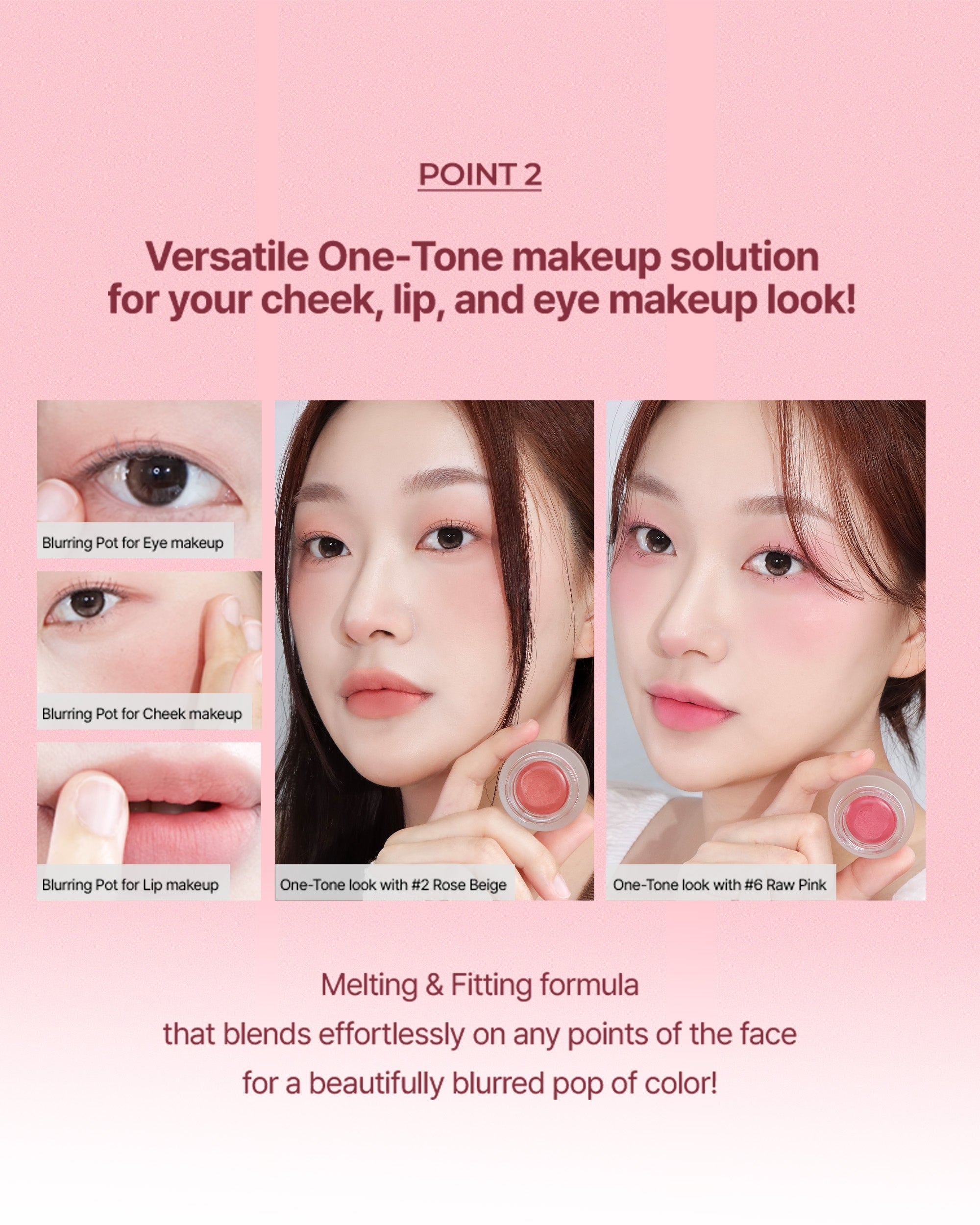 WAKEMAKE Over Blurring Pot (4.5g) | 2-in-1 Lip & Cheek Cream