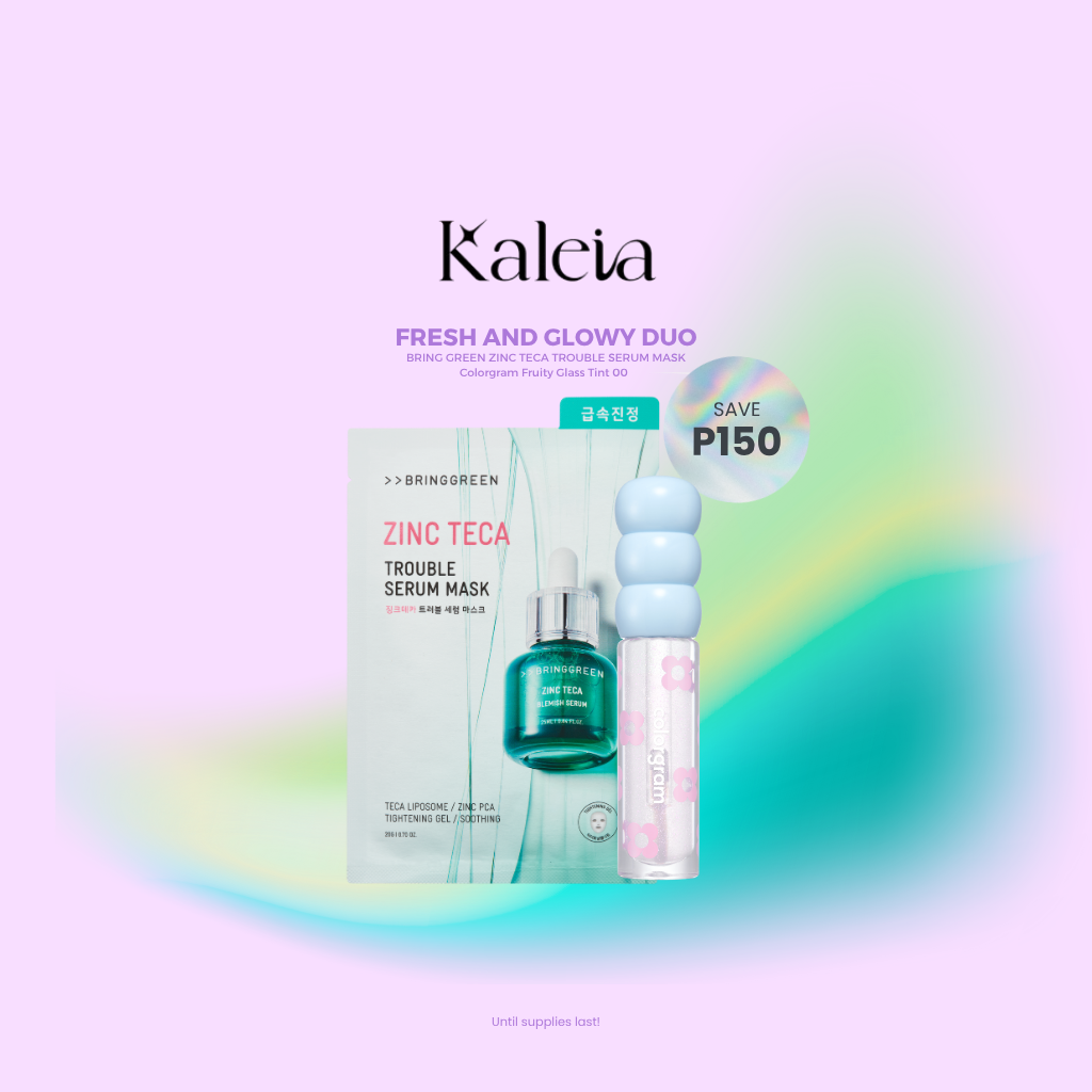 BRING GREEN Zinc Teca Trouble Serum Mask & COLORGRAM Fruity Glass Tint Bundle