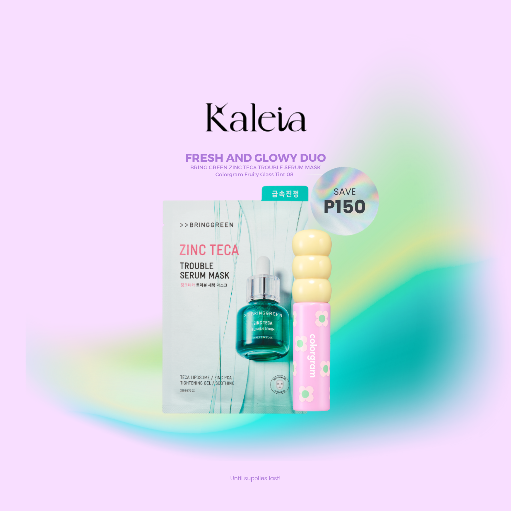 BRING GREEN Zinc Teca Trouble Serum Mask & COLORGRAM Fruity Glass Tint Bundle